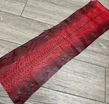 Red Genuine Python Italian Snakeskin Leather real hide snake skin Rattle boa 138