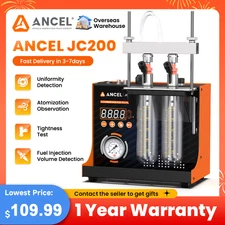 ANCEL JC200 Ultrasonic Fuel Injector Tester Cleaner Machine for Car Motorcycle