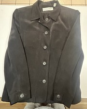 Women s Black Blazer Valerie Steven s 100 Silk Size 8