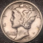 1937 S Mercury Dime - Choice VF - 90% Silver Winged Liberty 10C