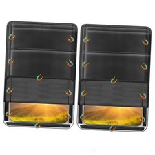 RV Door Window Shade Cover - Magnetic RVout Window 2 Pack 25"L x 16"W Black