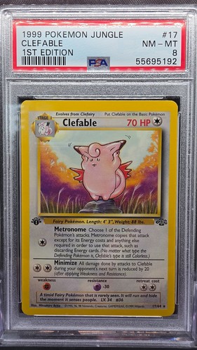 Clefable (1st Edition) graded PSA 8 for sale on eBay