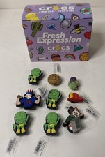 Authentic Crocs Jibbitz Lot Of 9 Alien Fire Hat, Uncle Sam Football Charms NWT