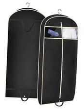 43" Gusseted Travel Garment Bag with Accessories Zipper Pocket 43 inch Black