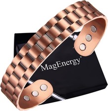 Pulsera de Cobre para Hombres Pulsera de Cobre Puro 99.9 6 Imanes de 3500 Gauss