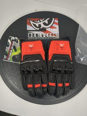 Berik 2.0 TX-2 Leather Gloves Red Black G-185305-BK-31-XS Size XS 