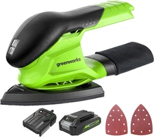 24V Cordless Finishing Sander 11,000 OPM with 2Ah Battery and Charger 3101202