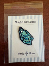Morgan Julia Needle Minder Blue Oyster with Pearl Stitching magnet needlepoint