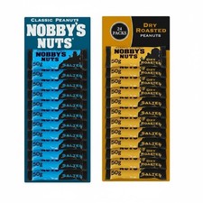 5 Packs Nobby's Nuts Dry Roasted , Salted Peanuts Pub Card 24x50g - Bulk Pack