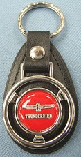 Red Thunderbird T Bird Mini Steering Wheel Leather Key Ring 1955 1956 1957 1958 Red Thunderbird T Bird Mini Steering Wheel Leather Key Ring 1955 1956 1957 1958