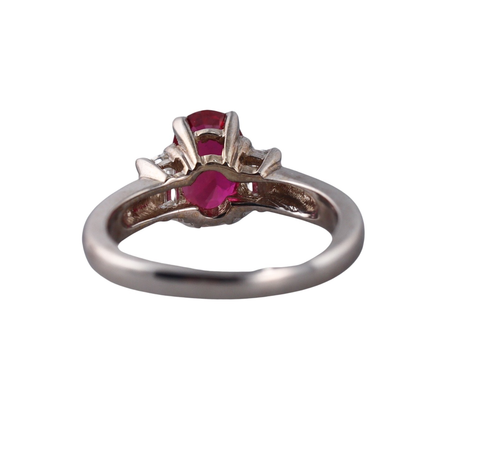 2.14ct Ruby Diamond Gold Ring - image 3