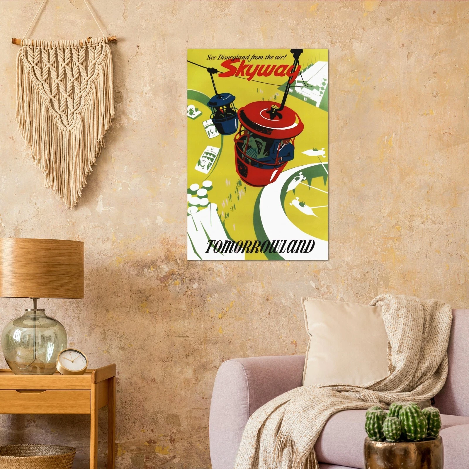 Disney Skyway Attraction Vintage Poster