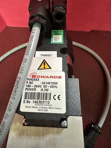AS IS UNTESTED Edwards PV40EKA Electromagnetic Vacuum Valve C41401000 180-264V - Picture 2 of 9