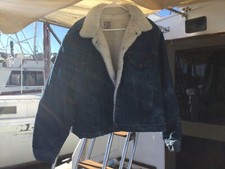 VINTAGE Levi's Mens 50R San Francisco Sherpa Lined USA Made Denim Jacket L/Xl