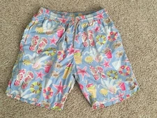 VILBREQUIN Mens XL Swim Trunks Board Shorts Beach Time Play - Crab Flipflop Star