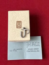 James Avery “JP” Retired Sterling  Silver Uncut Jump Ring Black India Ink Sides