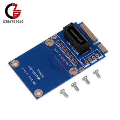 mSATA Mini PCI-e SATA SSD Slot to 7Pin SATA HDD Convert Card Adapter Free Driver