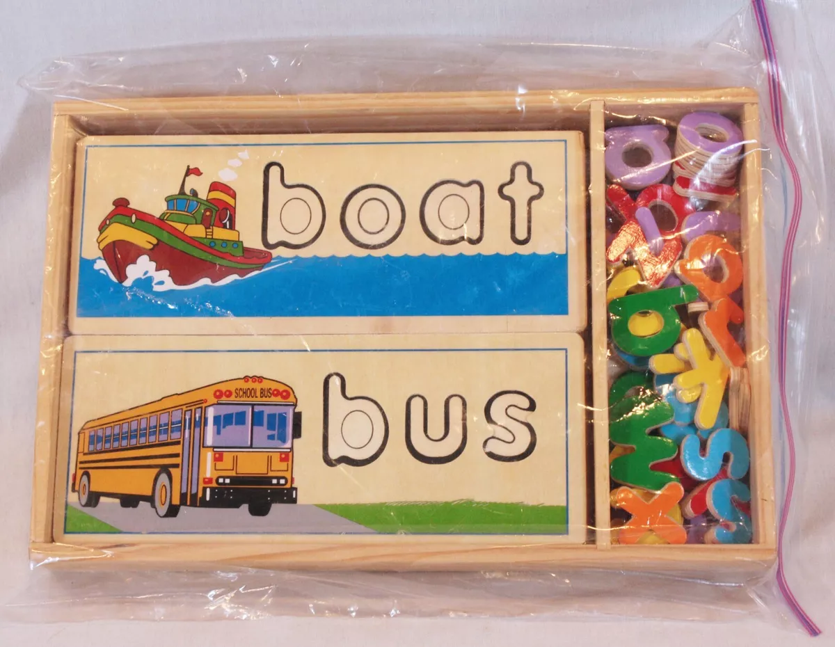 Melissa & doug see best sale & spell wooden educational toy