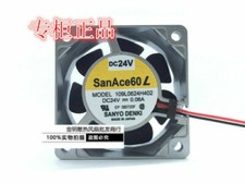 Sanyo 6025 6CM 109L0624H402 24V 0.06A 2-wire aluminum frame cooling fan