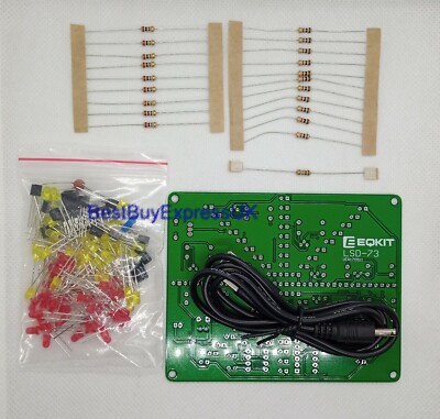 EQ-Kit LSD-73 Elektronisches Löten Übungsplatine 73 LED Blinklicht Kit zum Selbermachen