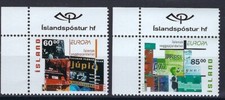 Iceland 2003 - Europa, Poster Art - Set of 2 Top Left Corners - MNH
