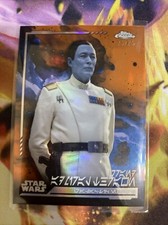 2024 TOPPS CHROME STAR WARS GRAND ADMIRAL THRAWN ORANGE Aurebesh 25/25 Av-4
