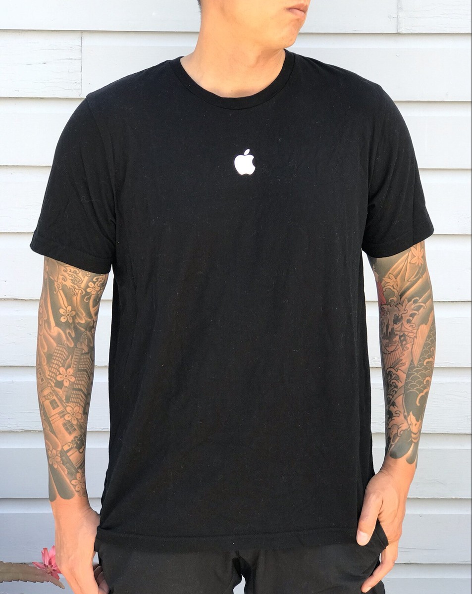 Apple Graphic Tee Small Logo Size XL Black Shirt | eBay