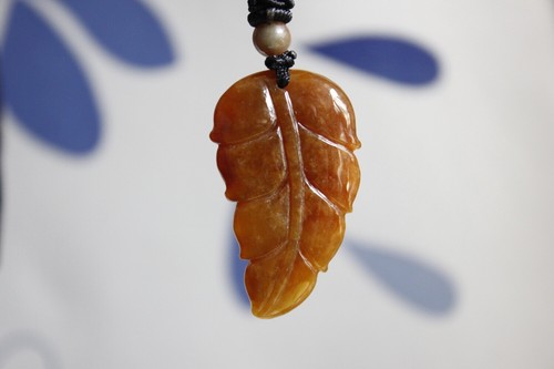 Certified Natural Grade A Untreated Red Yellow Jadeite Jade Scorpion Pendant - Picture 9 of 10