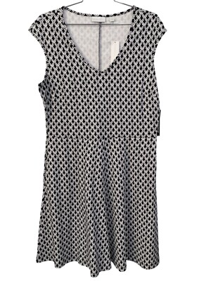 fit and flare dress new york and company Mock Neck Fit And Flare Dress – New York & Company main image 1