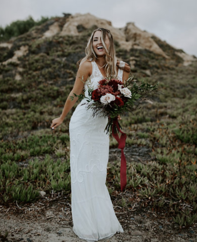 BHLDN Sorrento Beaded Bridal Dress Size 