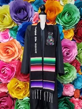 Mexican sarape graduation sash class of 2024 embroideres personalized available