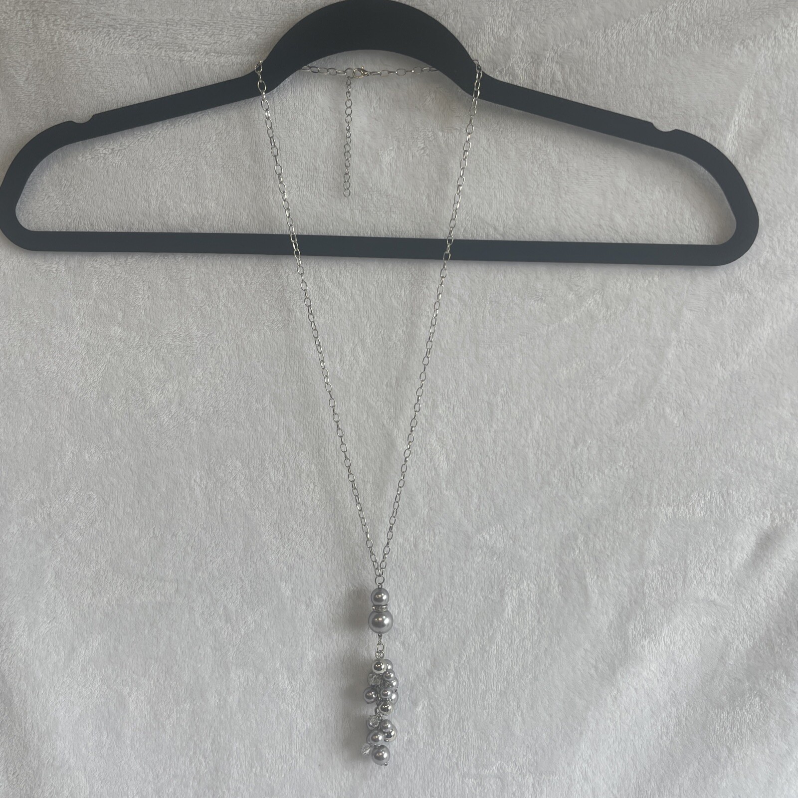 Silvertone Beaded And Rhinestone Statement Neckla… - image 4