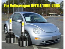 Led For Vw Beetle 1999-2005 Headlight Kit H1 6000k White Cree Bulbs Low Beam