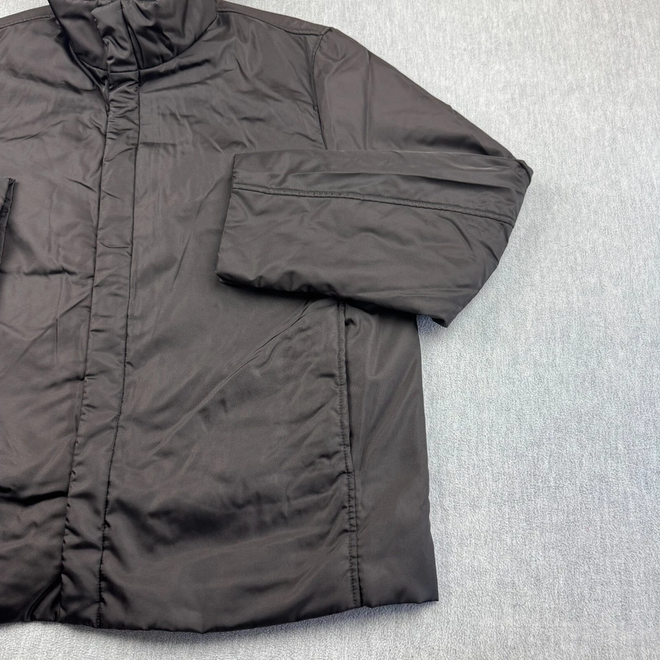 Chaqueta cortavientos Prada para hombre extra grande negra de nailon cuello falso hecha en Italia Foto 3 de 4