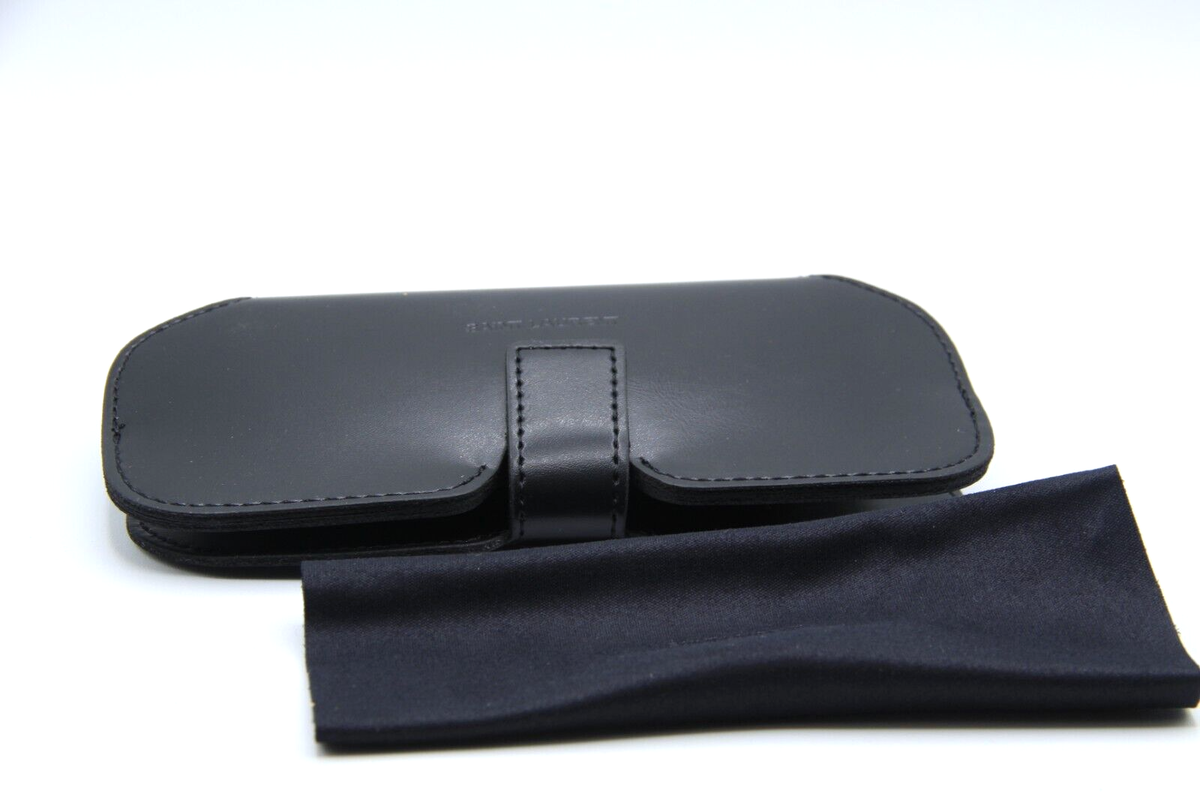 NEW SAINT LAURENT BLACK AUTHENTIC EYEGLASSES SUNGLASSES CASE NEW SAINT LAURENT BLACK AUTHENTIC EYEGLASSES SUNGLASSES CASE