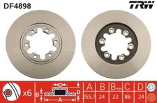 2x TRW DF4898 Bremsscheibe für FORD MAZDA