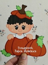Premade paper piece, scrapbook, Fall, Autumn, Fall Colors, Harvest, Boy, Pumpkin