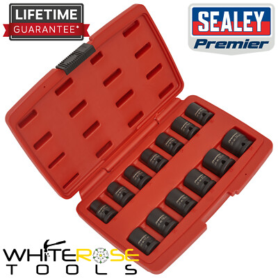 Sealey Premier 13pc 1/2'' Drive 12 Point Impact Socket Set Metric 10-24mm AK5614M