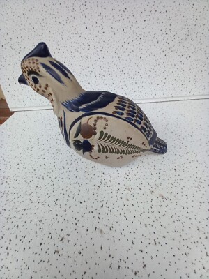 Vjntage Hand Painted Santana Mexican Pottery Quail Bird