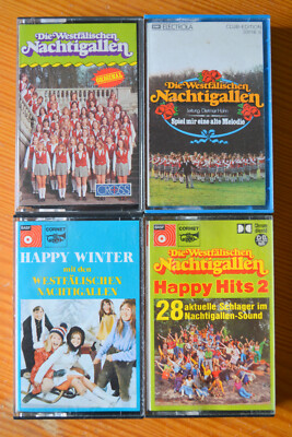 4 Musikkassetten DIE WESTFÄLISCHEN NACHTIGALLEN Happy Hits,Winter,Spiel mir eine