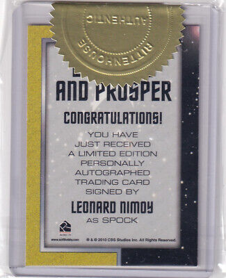 STAR TREK The Original Series (TOS) Autograph Card Leonard STAR TREK The Original Series (TOS) Autograph Card Leonard
