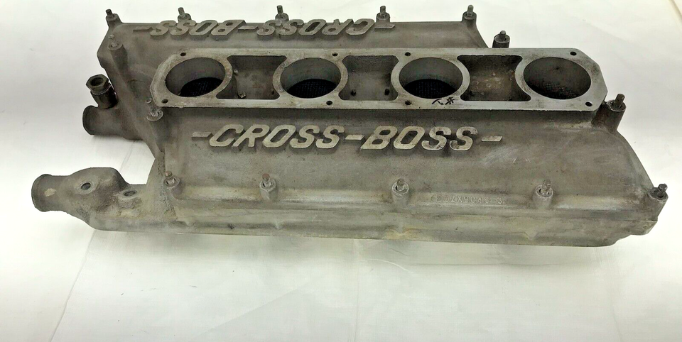 1970 Cross Boss NOS Autolite Ford Carbs 302 4V Inline Induction Intake ...