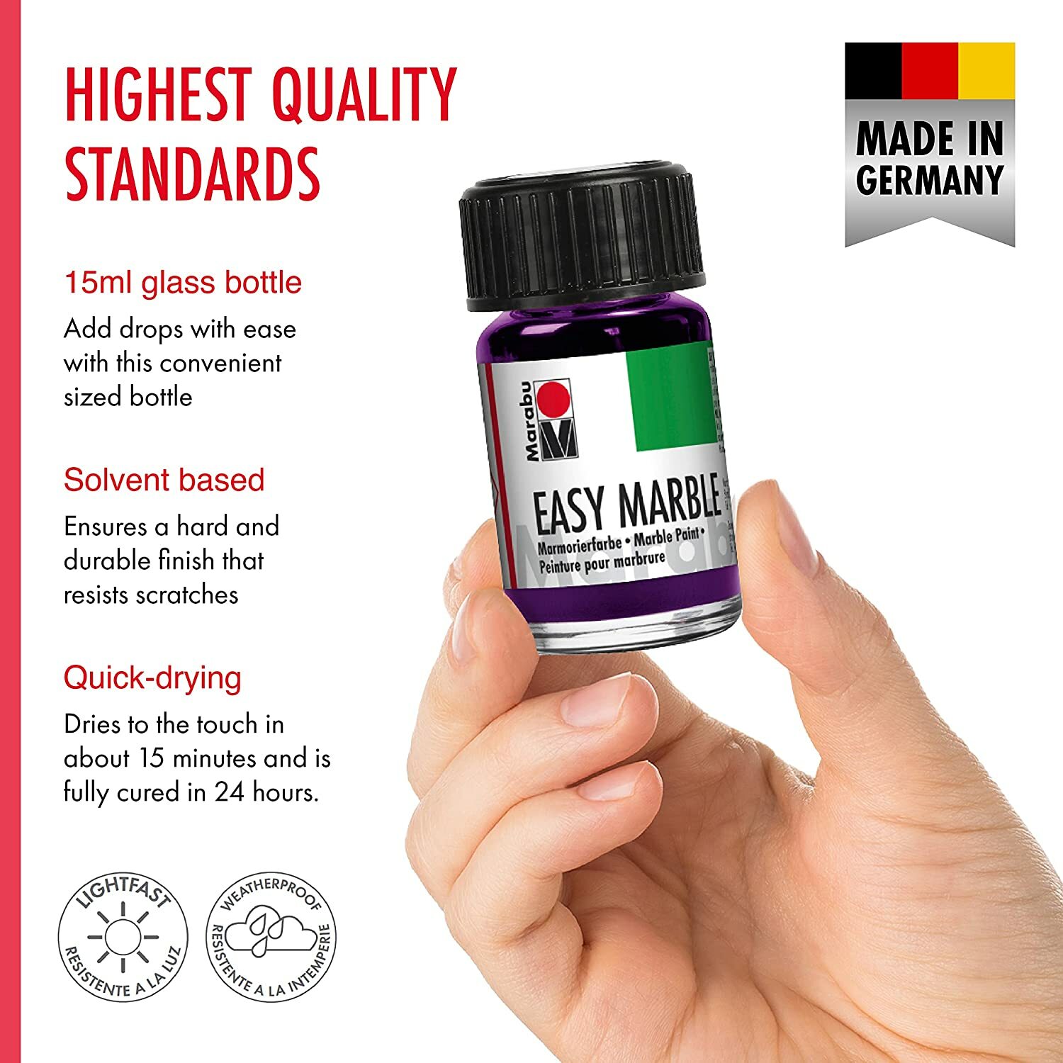 Marabu Easy Marble Paint Set 42 Color Marbling Paint Kit for Hydro