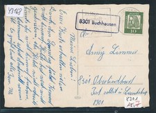 43168) Landshut > Landpost Ra1 8301 Buchhausen, Karte 1962