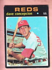 1971  TOPPS  # 14  DAVEY CONCEPCION  ROOKIE  HOF