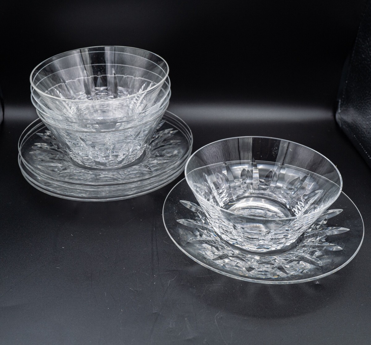 Baccarat Crystal Austerlitz Finger Bowls & Underplates Set of 5