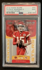 2019 Panini Score Fantasy Stars #FS-1 Patrick Mahomes II PSA 9 Mint New Case
