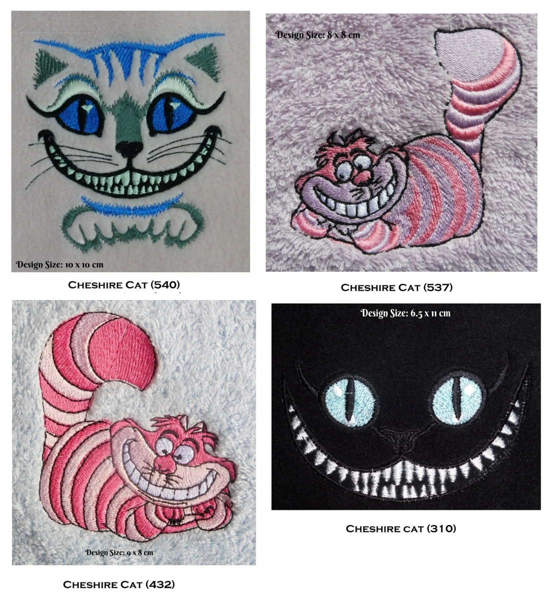 Cheshire Cat Alice A Embroidered Personalised Fleece Baby Blanket