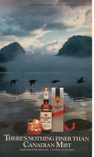 1988 CANADIAN MIST Whiskey ducks flying over ...