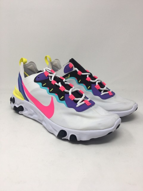 Nike React Element 55 Men S Size 9 5 Us White Pink For Sale Online Ebay